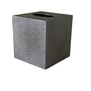 NWT Restoration Hardware RH Faux Shagreen Embossed Leather Bathroom Tissue Cover